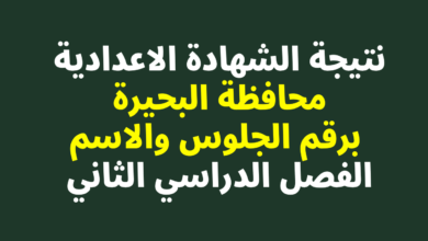 بالاسم ورقم الجلوس.. نتيجة الشهادة الإعدادية محافظة البحيرة