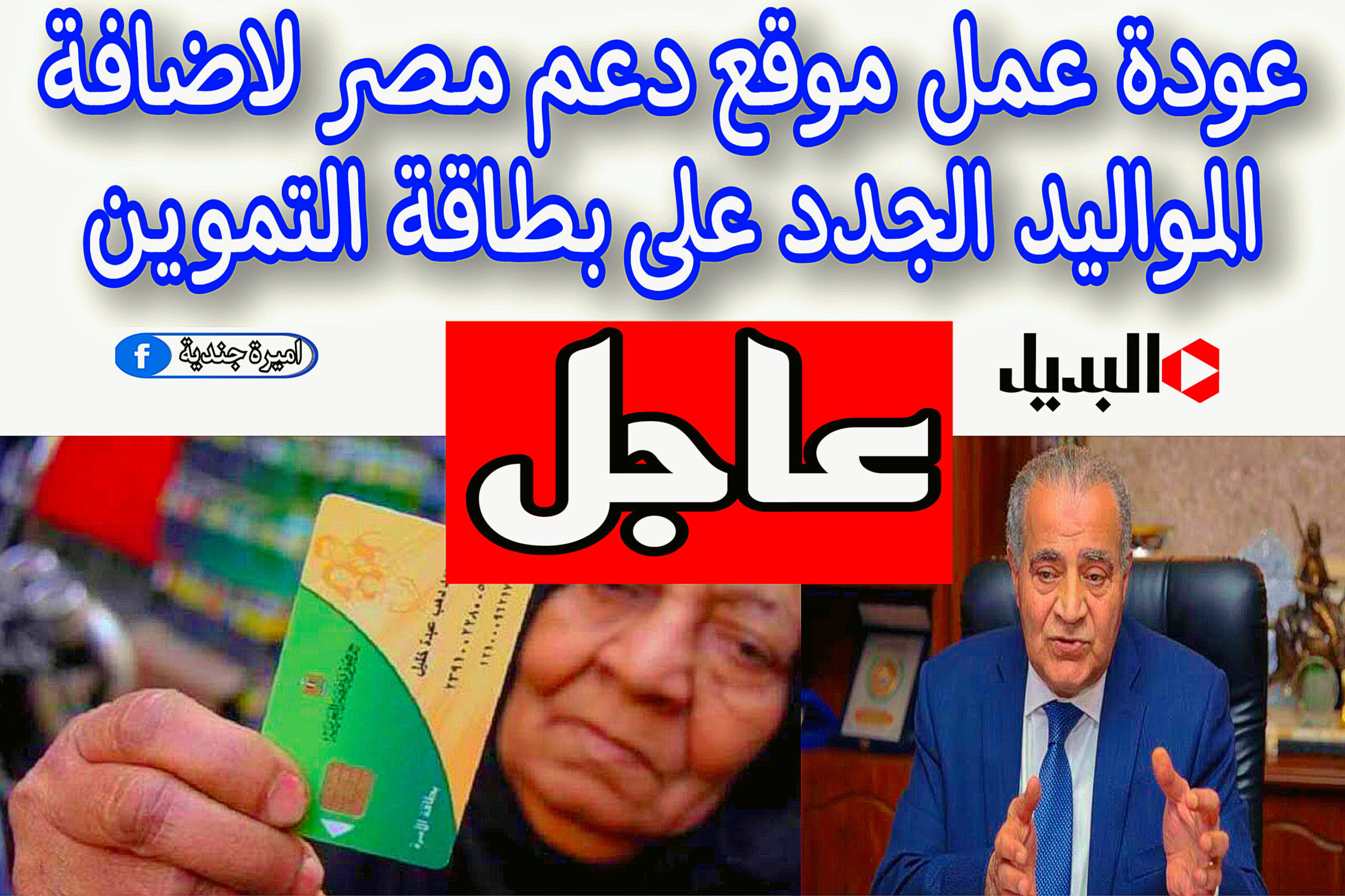 عودة عمل موقع دعم مصر لاضافة المواليد الجدد على بطاقة التموين