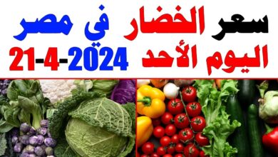 أسعار الخضار والفاكهة في سوق العبور اليوم الأحد 21 إبريل 2024